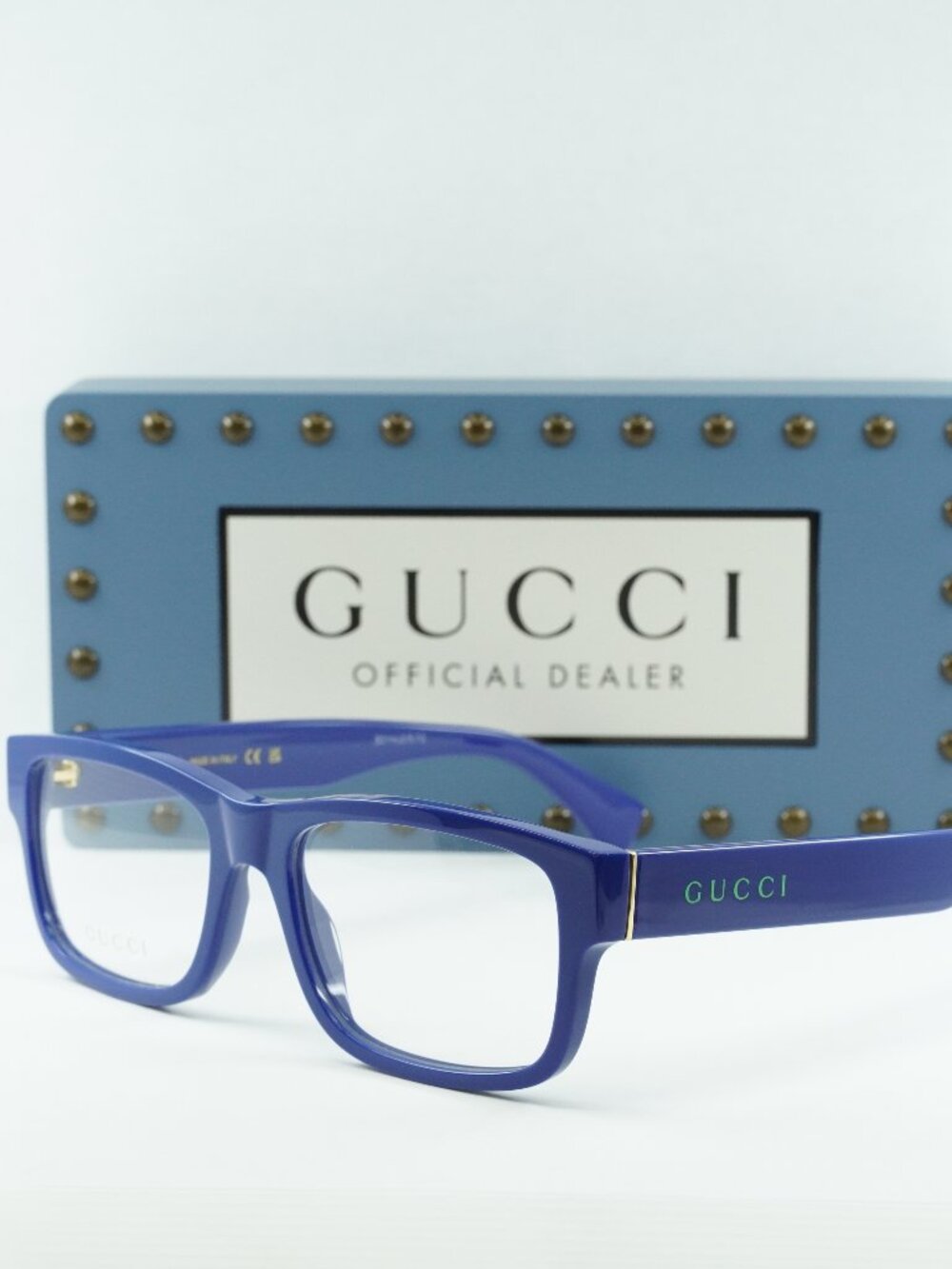 Gucci GG1141O 002 Rectangle Eyeglasses 56mm – Blue